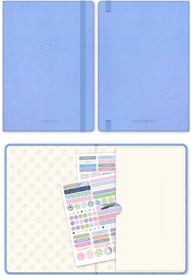 A5 Bullet Journal Noktalı Defter 140 Gr. 80 Yaprak Skylight Mavi