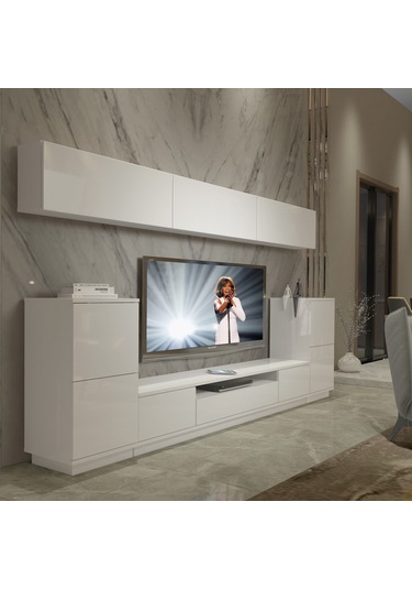 Decoraktiv Trendstyle 9s Slm Tv Ünitesi Tv Sehpası Beyaz