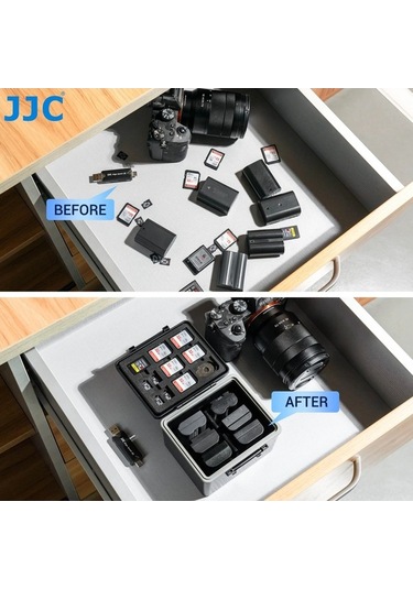 Novahub Jjc Kamera Pil Saklama Kutusu Sd/mikro Sd/cfexpress Tip A/b Hafıza Kartı Case