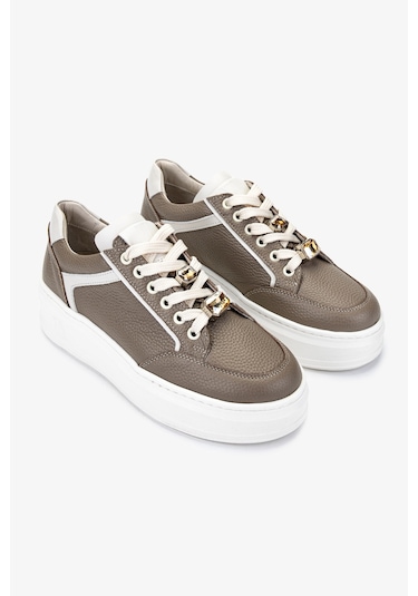 Valmenti Kadın Hakiki Deri Vizon Sneakers & Spor Ayakkabı 1116 450 Bn Ayk Y25 Vızon Vizon