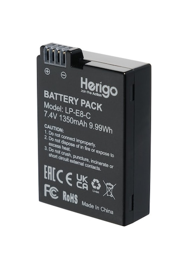 Herigo Lp-e8-c 1350mah Type-c Şarjlı Batarya Lp-e8 Uyumlu