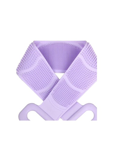 Homyl Silikon Sırt Scrubber Vücut Temizleme Aleti Banyo Mor