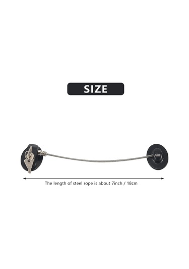 2 Adet Kapı Kilidi Güçlü Yapışkanlı Dondurucu Kapı Kilidi Anahtarlı