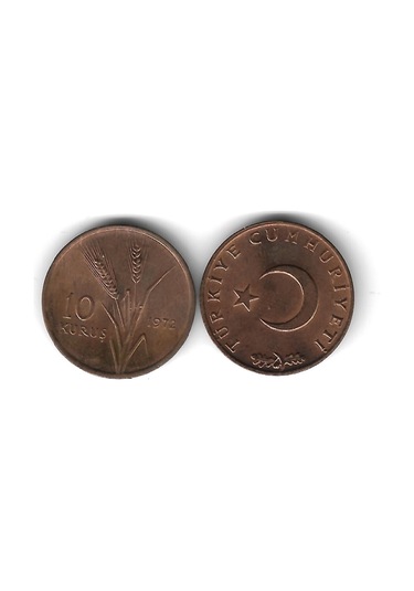 Emir Collectıon 1972 Yılı Tedavül 10 Kuruş Çil