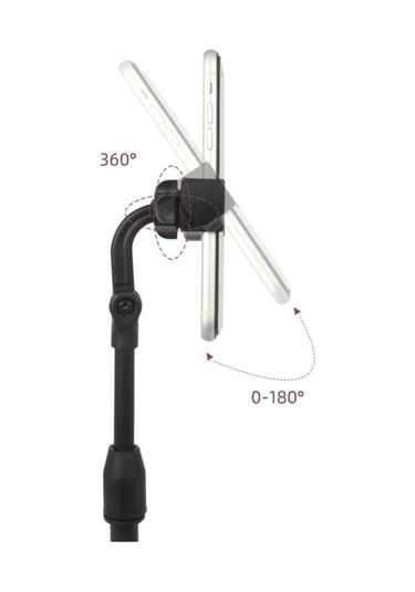 Zmc Bilişim Masa Üstü Tablet Ve Telefon Tutucu Plastik Aparat Siyah Telefon Standı