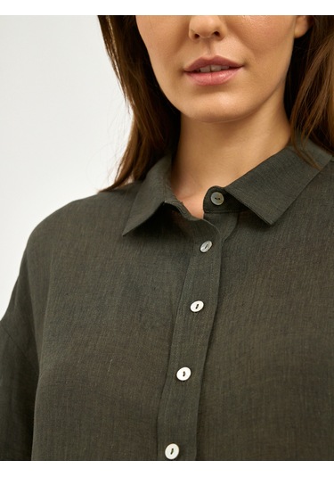 Karaca Kadın Comfort Fıt Gömlek-haki 12.25s.04.018 Haki
