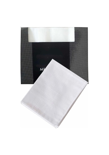 3 Lü Özel Paket Premium Erkek Mendil Seti %100 Pamuk 42x42 Cm Beyaz Çok Renkli