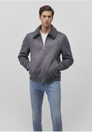 Mavi - Lacivert Suni Deri Ceket 0110450-80776 Lacivert