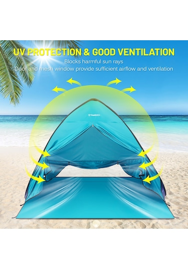 Tomshoo-plaj Çadırı Anında Açılır Plaj Gölgesi Güneş Y18574 Mavi