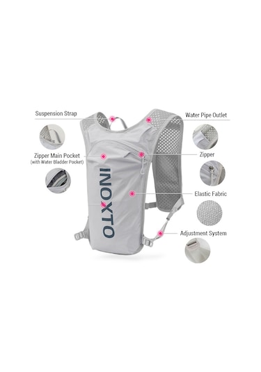 Fosenze Hafif Ve Nefes Alabilir 5l Bisiklet Ve Yürüyüş Sırt Çantası + 1.5l Su Torbası Çok Renkli