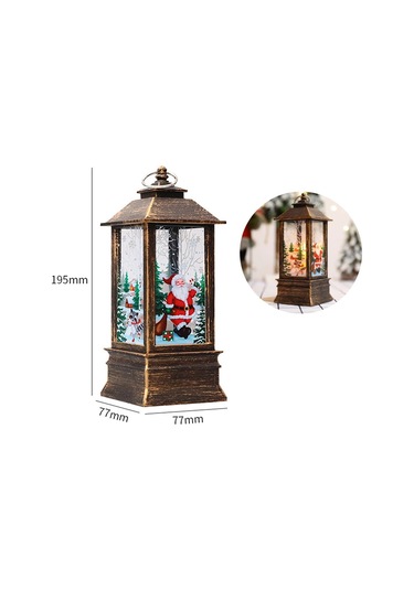 Hombey Büyük Boy Bakır Renkli Noel Baba Figürü, Led Isınma Işık, Çanak Lambası, Noel Ve Özel Etkinlikler Dekorasyonu Diğer