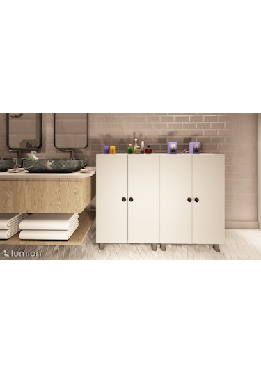 Olimpos Çok Amaçlı Mutfak Banyo Ayakkabılık Dolabı 137 Cm Çok Renkli