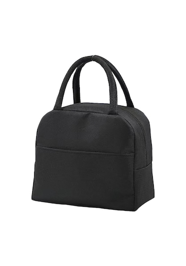 Hangfox Doğal Bambu Kapaklı Çift Katlı Bento Kutusu, Mikrodalga Uyumlu, Yemekleri Ayırır, Isı Saklama Çantasıyla, Öğrenci-çalışanlar İçin Sağlıklı Mutfak Gereci - Siyah Siyah