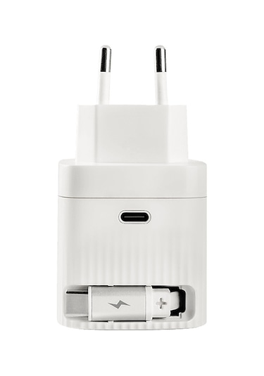 Ttec Smart Charger Gan 65W PD Usb-c + Dahili Usb-c Şarj Kablosu 2SCG05B Seyahat Hızlı Şarj Aleti - Beyaz