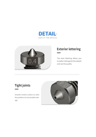Shineyee Tt3d Sert Çelik Nozzle, 0.4mm Çıkış Çapı, 1.75mm Filament Uyumlu, 3d Yazıcı Aksesuarı, Tekli Paket