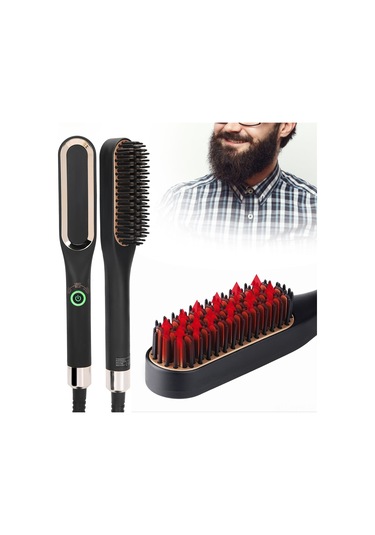 Maiyame Erkek Sakal Düzleştirici Testere, 3 Seviye Sıcaklık Ayarlı 160-190-220 C , Ptc Isıtma, Taşınabilir Mini Saç Düzleştirici, 100-240v Amerikan Şarjı