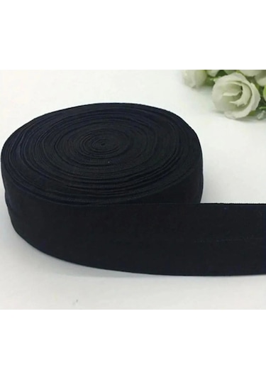 3,5cm Siyah Renk Dokuma Lastik-bel Paça Etek Yassı Lastik- Elastik Bant / 10m