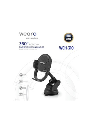 Araç İçi Uzayan Ayarlanabilir Vantuzlu Otomatik Telefon Tutucu - Cam Ve Torpido Için Yüksek Kalite Wch-310