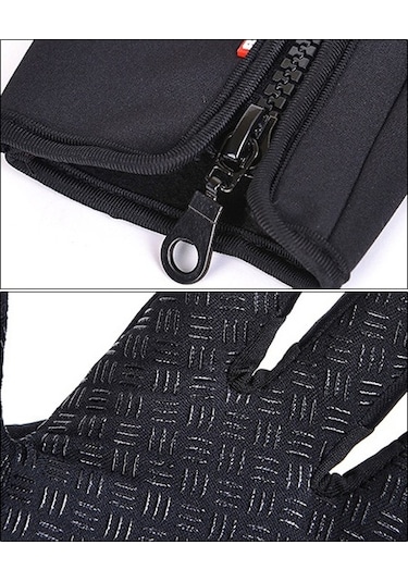 1 Çift Dokunmatik Ekran Tam Parmak Kaymaz Eldiven 001