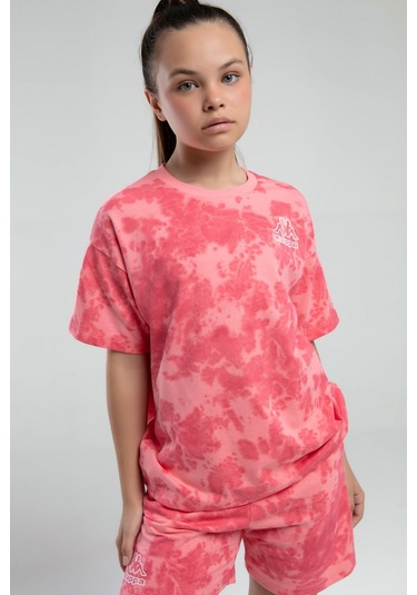 Kappa 362415 Kız Çocuk Tie-dye Şort Bermuda Pijama Takım Pembe