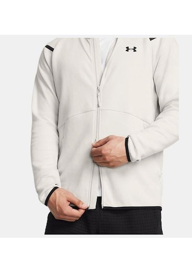 Under Armour Unstoppable Flc Fz Hd Eu Erkek Sweatshirt 1389352-110 Beyaz-beyaz Beyaz
