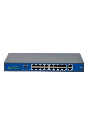Tektra Tks-1620gbl-a 16 Port Poe + 2 Uplink Switch-23699