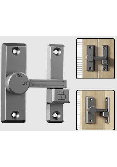 Besthome1 İyi Parti Suntek Kapı Mandalı Koruması Ev Ofis Ahır Sürgülü Gri