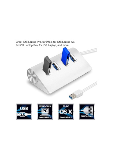 Usb 3.0 4 Bağlantı Noktası Merkezi, Usb İnce Veri Merkezi, 5 Gbps'ye Kadar İnce Tasarım, Windows Dizüstü Bilgisayar İçin Tak Ve Oynat