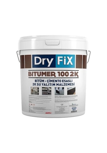 Dryfix Bitümer100 2k Bitümlü Çift Komponentli Likit Membran 30 Kg Siyah