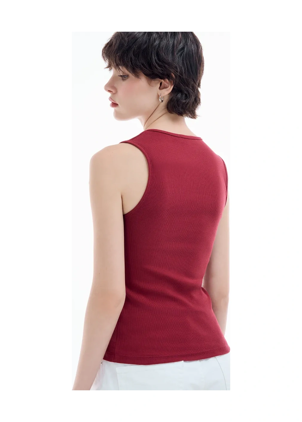 Tvoe Geniş Askılı Çizgili Atlet 436014736 Bordo