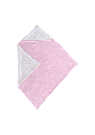 %100pamuk Kapşonlu Bebek Çocuk Banyo Havlusu Çift Yönlü P-beyaz