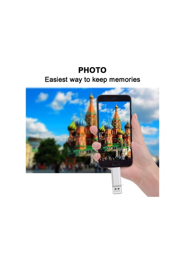 U Disk 128g Mobil Bilgisayar Çift Amaçlı 64g Döner Beyaz