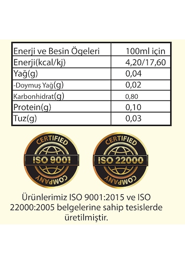Hanzade Bitkisel Sarımsaklı Limon Sirkesi 3 x 500 ML
