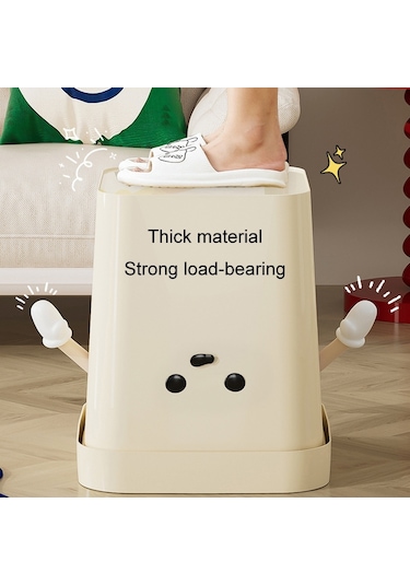 Sones Sevimli Kare Çöp Kutusu Ev Oturma Odası Banyo Çöp Kutusu, Stil: 7l Ayaklı Beyaz Diğer