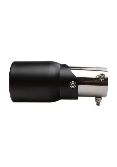 Pazly Siyah 63-89mm Aşağı Kavisli Paslanmaz Çelik Egzoz Ucu, Yüksek Dayanıklı, Korozyona Dayanıklı Jiletli