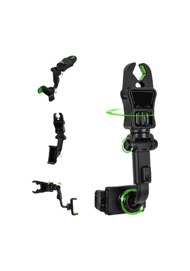 Yuntech01 Siyah Gri Otomobil Yolcu Koltuğu Telefon Tutucu Dayanıklı Kompakt Navigasyon Sabitleyici Evrensel Stant Siyah