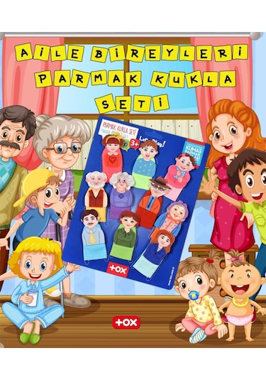 Tox Aile 10 Parça Parmak Kukla . Eğitici Oyuncak T752