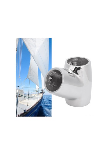 Lemestar 60 Derece Sağ T-kolu 22mm - 316 Paslanmaz Çelik Denizcilik Aksesuarı - Pürüzsüz Parlak, Korozyon Dayanıklı