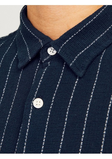 Jack & Jones Joshua Loose Erkek Kısa Kollu Gömlek Lacivert 12262660 Lacivert