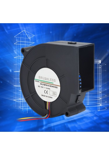 Xindoker 12v Dc 2.94a Hava Akımı 37.97 Cfm Turbin Blower Fan, Yüksek Güvenlikli, Uzun Ömürlü, İç/harici Sıcaklık Kontrolü Ve Ventilasyon İçin Diğer