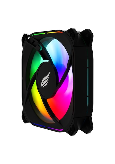 Hawk Gaming HF120 Silentforce 120mm ARGB Üçlü Kontrolcü ve Kumada Dahil Siyah Kasa Fanı