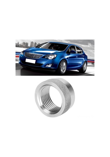 Kosona Stok M18 X 1.5 Dişli, Dayanıklı Paslanmaz Çelik, Adım Desenli, Doğruluk Ve Performansı Garanti Eden Oksijen Sensörü Somunu Bung