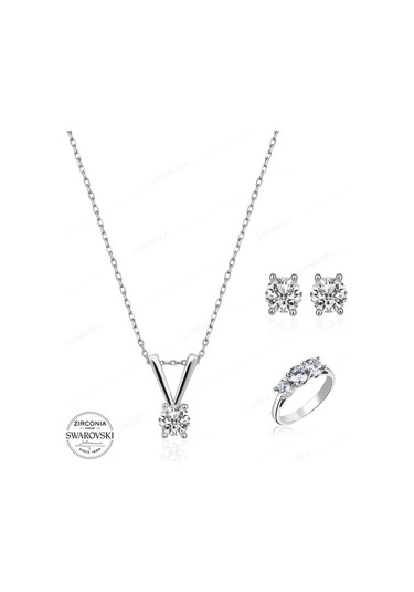 Swarovski Tektaş Gümüş Takı Seti (439989543)