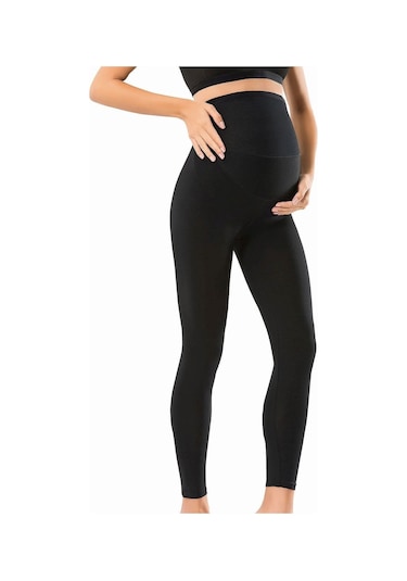 Anıt Lingerie Anıt 3273 Kadın Siyah Pamuklu Hamile Tayt