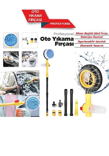 Oto Yıkama Fırçası Mop Saplı Profesyonel Br0922559