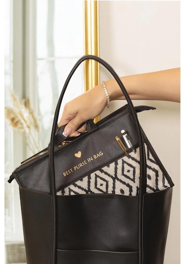 Çanta İçi Düzenleyici I Organizer Çanta Kadın 28x18x10 Bej