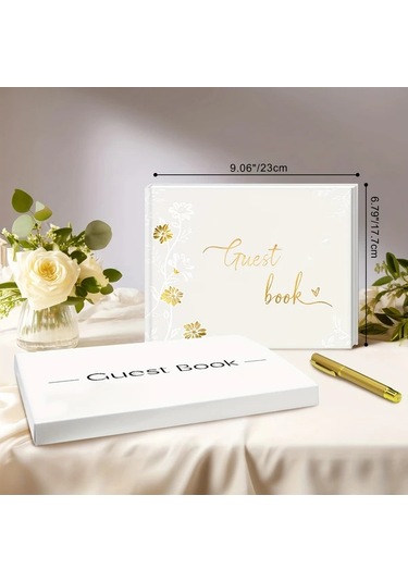 Willowhaven Butterfly Desenli Lüks Misafir Defteri - Altın Yaldız Kapak Ve Sayfalar Diğer