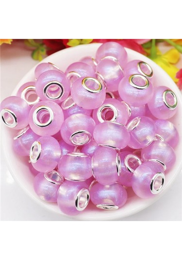 Irisdream 10 Adet Murano Reçine Rondelle Boncuk Bilezik Dıy Takı Yapımıhaki Haki