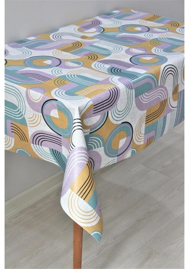 Elyaf Astarlı Silinebilir Pvc Muşamba Masa Örtüsü 1195-2geobhm-mint