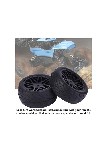 Geekyou 1/10 Kumandalı Araba İçin 85mm Dayanıklı Lastikler - Yükseltilmiş Tutuş Ve Sabitlik, Off-road/piyasa Uyumlu Siyah, 4 Adet